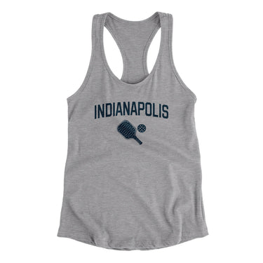 Indianapolis Pickleball Women's Racerback Tank-Heather Grey-Allegiant Goods Co. Vintage Sports Apparel