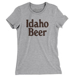 Idaho Beer Women's T-Shirt-Heather Grey-Allegiant Goods Co. Vintage Sports Apparel