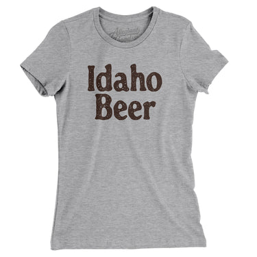 Idaho Beer Women's T-Shirt-Heather Grey-Allegiant Goods Co. Vintage Sports Apparel