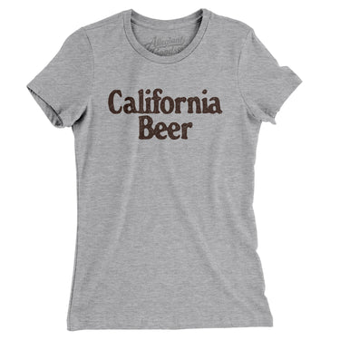 California Beer Women's T-Shirt-Heather Grey-Allegiant Goods Co. Vintage Sports Apparel
