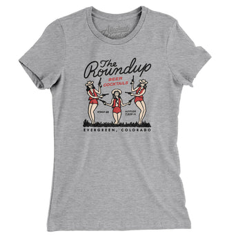 The Roundup Evergreen Colorado Women's T-Shirt-Heather Grey-Allegiant Goods Co. Vintage Sports Apparel