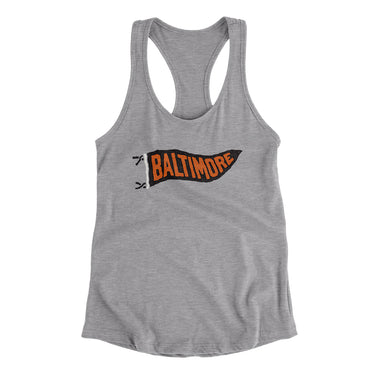 Baltimore Pennant Women's Racerback Tank-Allegiant Goods Co. Vintage Sports Apparel