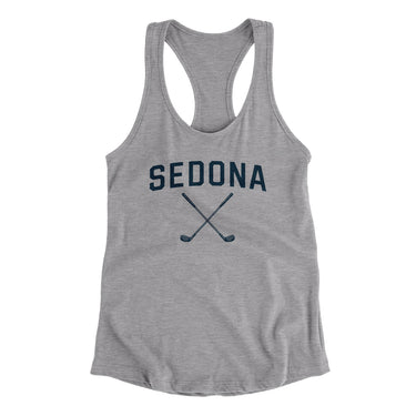 Sedona Golf Women's Racerback Tank-Heather Grey-Allegiant Goods Co. Vintage Sports Apparel