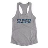 I've Been To Charlotte Women's Racerback Tank-Allegiant Goods Co. Vintage Sports Apparel