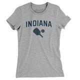 Indiana Pickleball Women's T-Shirt-Heather Grey-Allegiant Goods Co. Vintage Sports Apparel