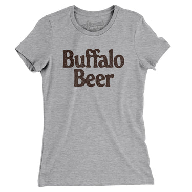 Buffalo Beer Women's T-Shirt-Heather Grey-Allegiant Goods Co. Vintage Sports Apparel