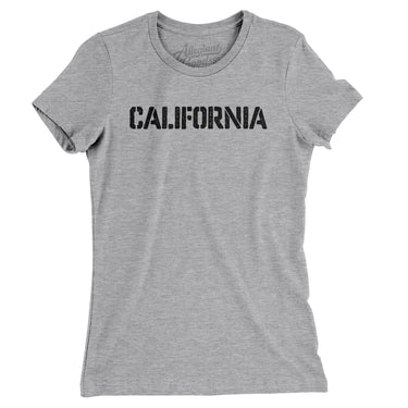 California Military Stencil Women's T-Shirt-Allegiant Goods Co. Vintage Sports Apparel