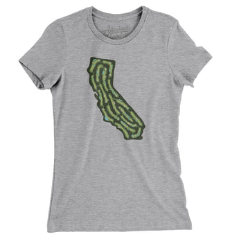 California Golf Course Women's T-Shirt-Heather Grey-Allegiant Goods Co. Vintage Sports Apparel