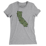 California Golf Course Women's T-Shirt-Heather Grey-Allegiant Goods Co. Vintage Sports Apparel