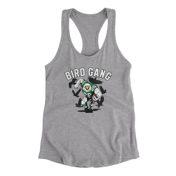 Bird Gang Women's Racerback Tank-Heather Grey-Allegiant Goods Co. Vintage Sports Apparel