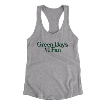 Green Bay's Number 1 Fan Women's Racerback Tank-Allegiant Goods Co. Vintage Sports Apparel