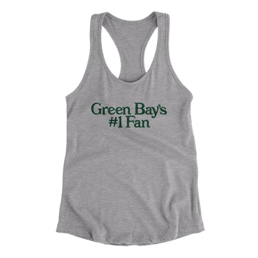 Green Bay's Number 1 Fan Women's Racerback Tank-Allegiant Goods Co. Vintage Sports Apparel