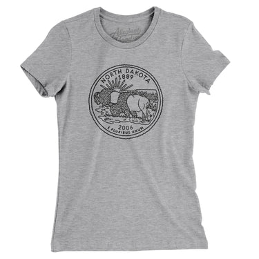 North Dakota State Quarter Women's T-Shirt-Allegiant Goods Co. Vintage Sports Apparel