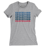 Cleveland Repeat Women's T-Shirt-Heather Grey-Allegiant Goods Co. Vintage Sports Apparel
