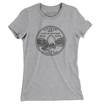 Missouri State Quarter Women's T-Shirt-Allegiant Goods Co. Vintage Sports Apparel