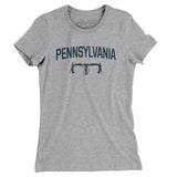 Pennsylvania Cycling Women's T-Shirt-Heather Grey-Allegiant Goods Co. Vintage Sports Apparel