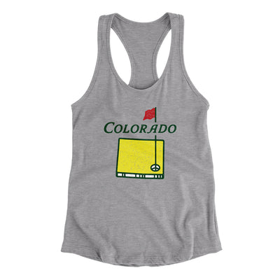 Colorado Golf Women's Racerback Tank-Heather Grey-Allegiant Goods Co. Vintage Sports Apparel