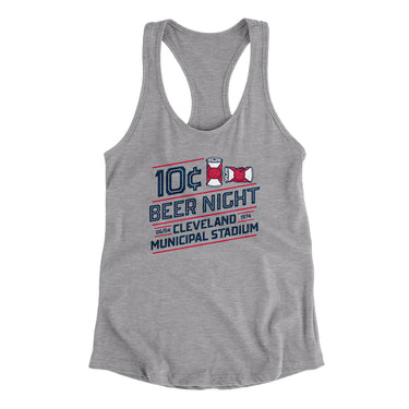 10 Cent Beer Night Women's Racerback Tank-Allegiant Goods Co. Vintage Sports Apparel