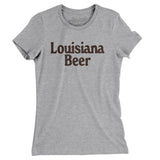 Louisiana Beer Women's T-Shirt-Heather Grey-Allegiant Goods Co. Vintage Sports Apparel