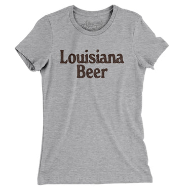Louisiana Beer Women's T-Shirt-Heather Grey-Allegiant Goods Co. Vintage Sports Apparel