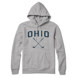 Ohio Golf Hoodie-Heather Grey-Allegiant Goods Co. Vintage Sports Apparel
