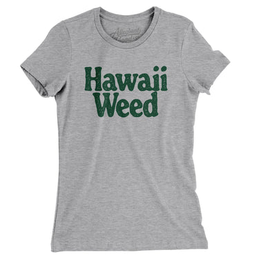 Hawaii Weed Women's T-Shirt-Heather Grey-Allegiant Goods Co. Vintage Sports Apparel