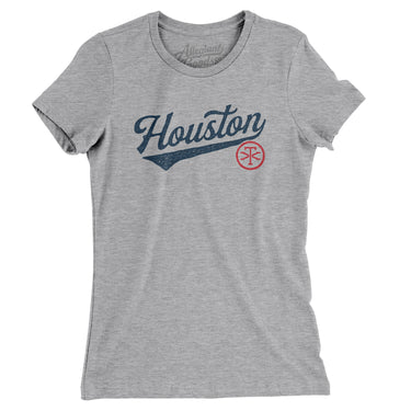 Houston Vintage Script Women's T-Shirt-Allegiant Goods Co. Vintage Sports Apparel