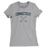 Connecticut Golf Women's T-Shirt-Heather Grey-Allegiant Goods Co. Vintage Sports Apparel
