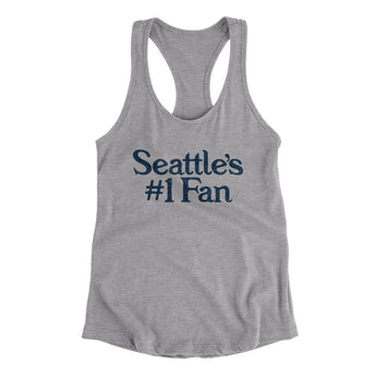 Seattle's Number 1 Fan Women's Racerback Tank-Allegiant Goods Co. Vintage Sports Apparel