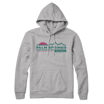 Palm Springs Mountain Sunset Hoodie-Heather Grey-Allegiant Goods Co. Vintage Sports Apparel