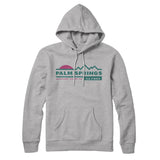 Palm Springs Mountain Sunset Hoodie-Heather Grey-Allegiant Goods Co. Vintage Sports Apparel