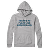There's No Place Like Rhode Island Hoodie-Heather Grey-Allegiant Goods Co. Vintage Sports Apparel