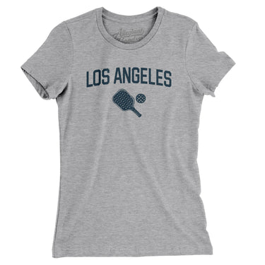 Los Angeles Pickleball Women's T-Shirt-Heather Grey-Allegiant Goods Co. Vintage Sports Apparel