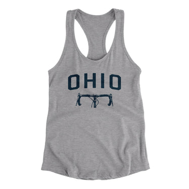 Ohio Cycling Women's Racerback Tank-Heather Grey-Allegiant Goods Co. Vintage Sports Apparel