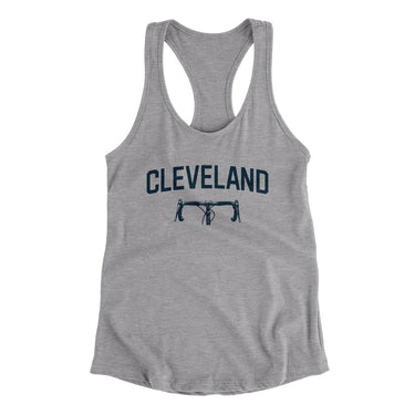 Cleveland Cycling Women's Racerback Tank-Heather Grey-Allegiant Goods Co. Vintage Sports Apparel