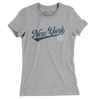 New York Vintage Script Women's T-Shirt-Allegiant Goods Co. Vintage Sports Apparel