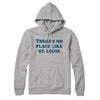 There's No Place Like St. Louis Hoodie-Heather Grey-Allegiant Goods Co. Vintage Sports Apparel