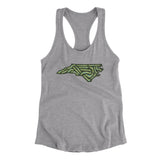 North Carolina Golf Course Women's Racerback Tank-Heather Grey-Allegiant Goods Co. Vintage Sports Apparel