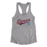 Denver Vintage Script Women's Racerback Tank-Allegiant Goods Co. Vintage Sports Apparel