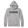 Kansas Military Stencil Hoodie-Heather Grey-Allegiant Goods Co. Vintage Sports Apparel