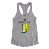 Indiana Golf Women's Racerback Tank-Heather Grey-Allegiant Goods Co. Vintage Sports Apparel