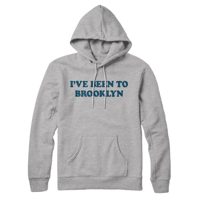 I've Been To Brooklyn Hoodie-Heather Grey-Allegiant Goods Co. Vintage Sports Apparel