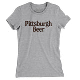 Pittsburgh Beer Women's T-Shirt-Heather Grey-Allegiant Goods Co. Vintage Sports Apparel