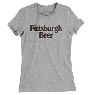 Pittsburgh Beer Women's T-Shirt-Heather Grey-Allegiant Goods Co. Vintage Sports Apparel
