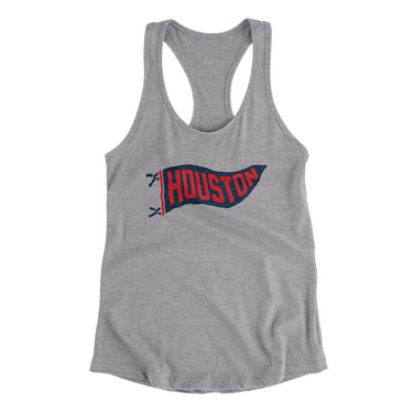 Houston Pennant Women's Racerback Tank-Allegiant Goods Co. Vintage Sports Apparel
