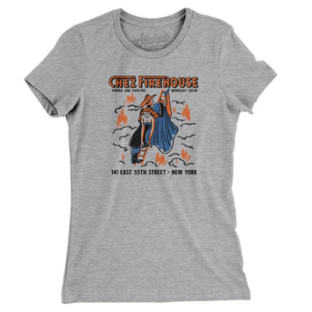 Chez Firehouse Manhattan Women's T-Shirt-Heather Grey-Allegiant Goods Co. Vintage Sports Apparel
