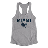 Miami Pickleball Women's Racerback Tank-Heather Grey-Allegiant Goods Co. Vintage Sports Apparel