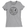Wisconsin State Quarter Women's T-Shirt-Heather Grey-Allegiant Goods Co. Vintage Sports Apparel