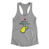 West Virginia Golf Women's Racerback Tank-Heather Grey-Allegiant Goods Co. Vintage Sports Apparel
