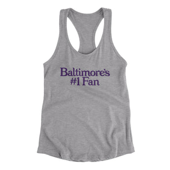 Baltimore's Number 1 Fan Women's Racerback Tank-Allegiant Goods Co. Vintage Sports Apparel